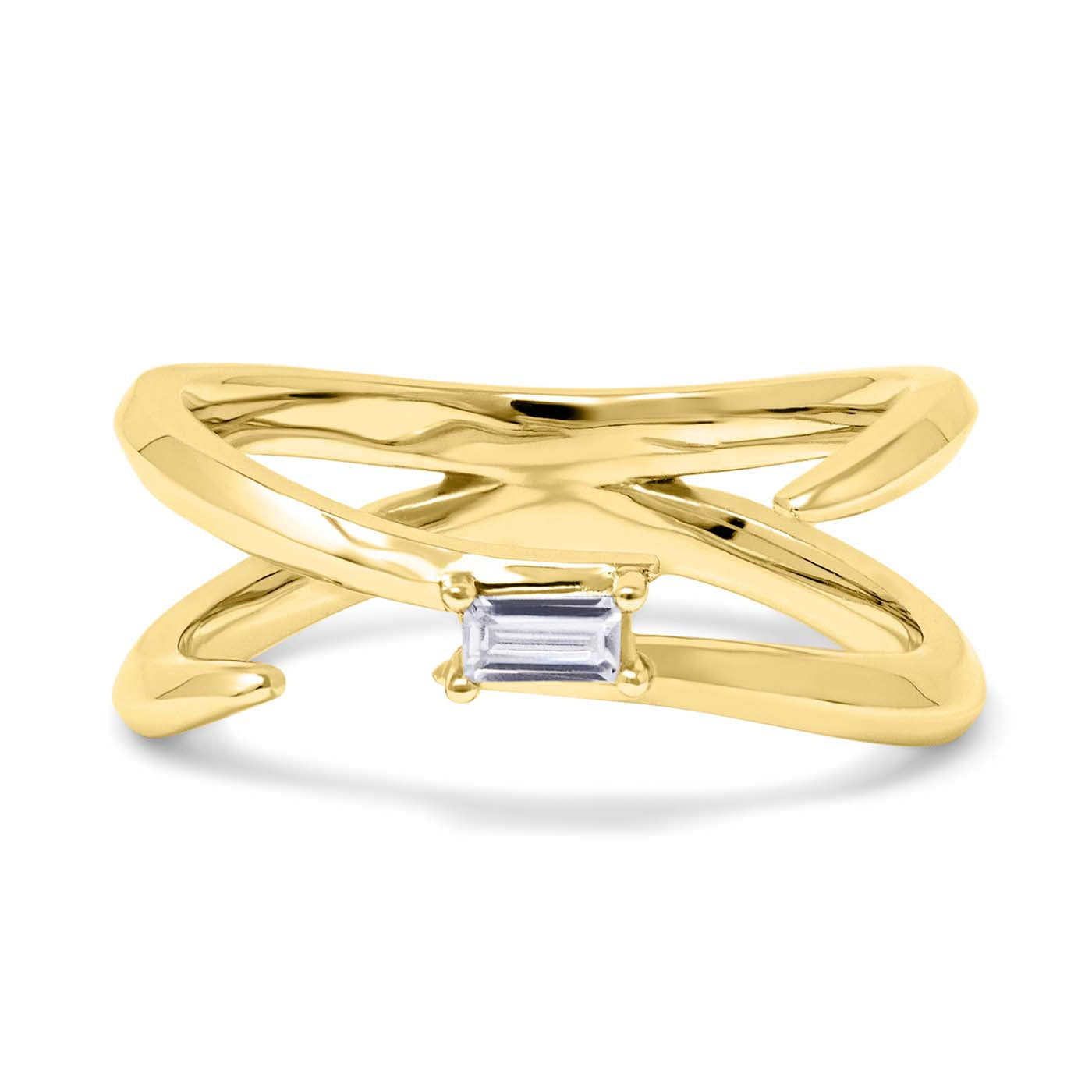 Dew Ring in Rhodium-Plated Sterling Silver